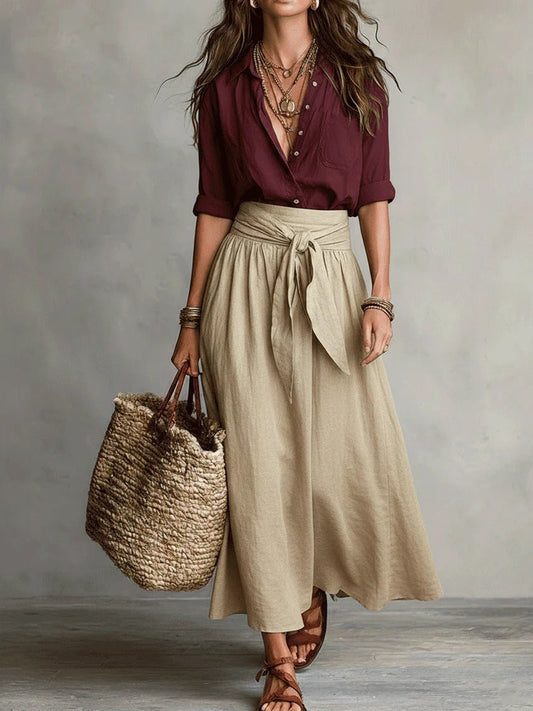 DUETO Conjunto Dos Piezas top con botones detalle cuello — Loopy Wear