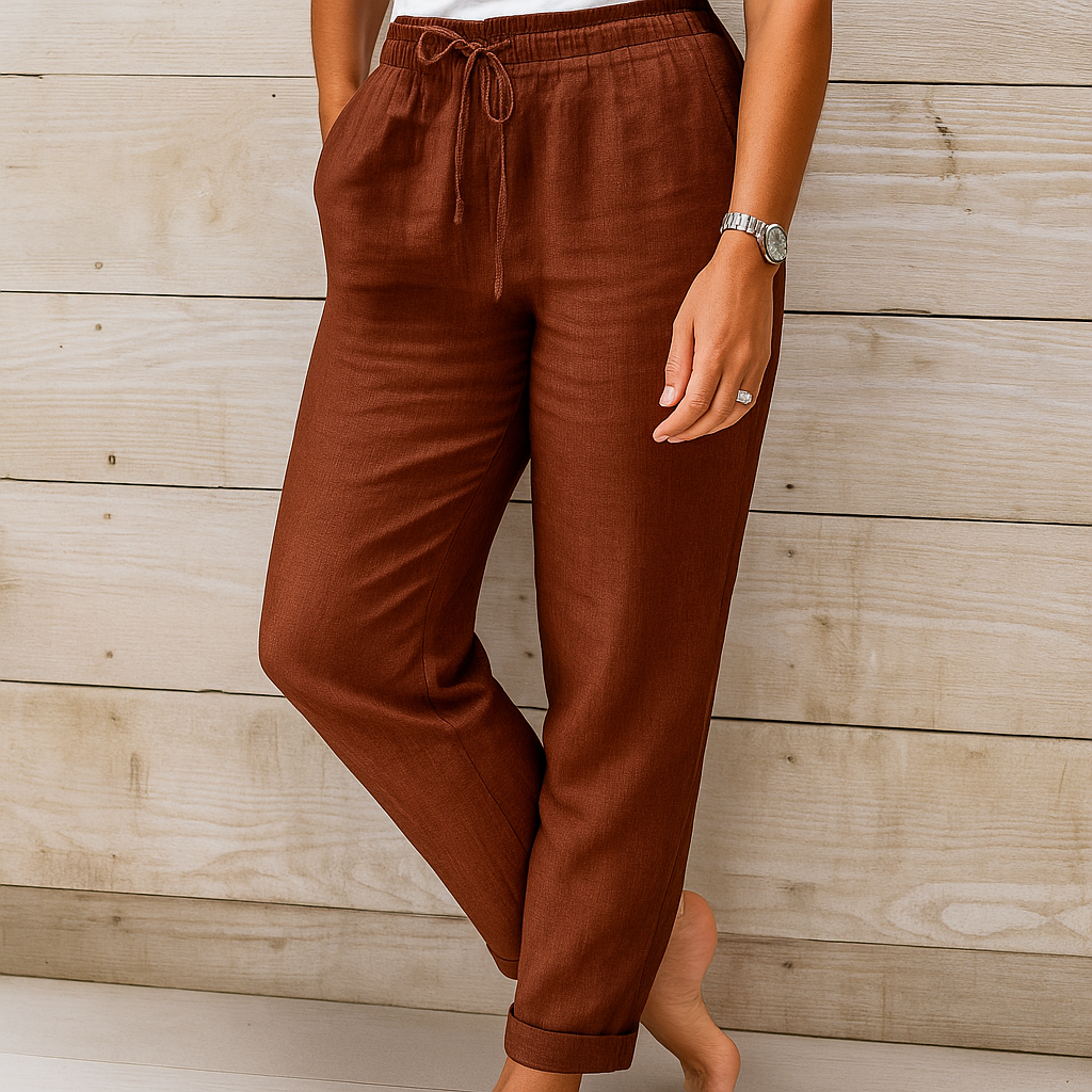 LINO | Pantalón de Lino Elegante de Mujer