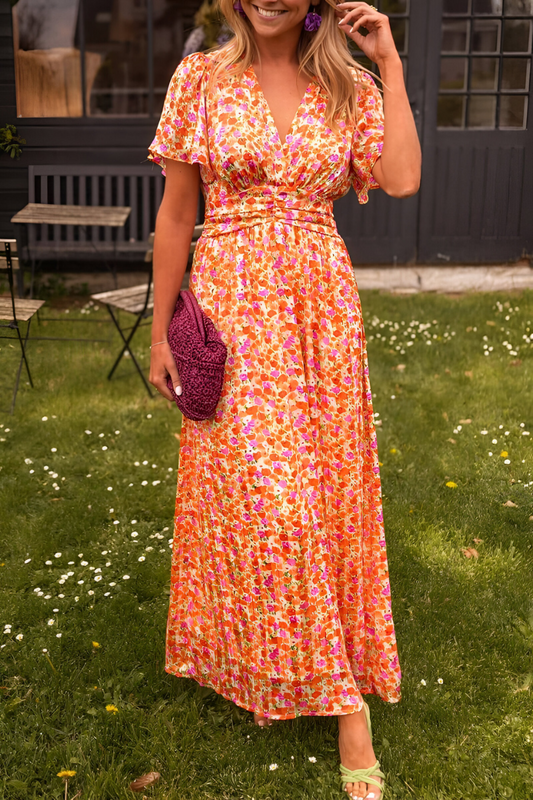 FLORA | Vestido Maxi con Cuello V