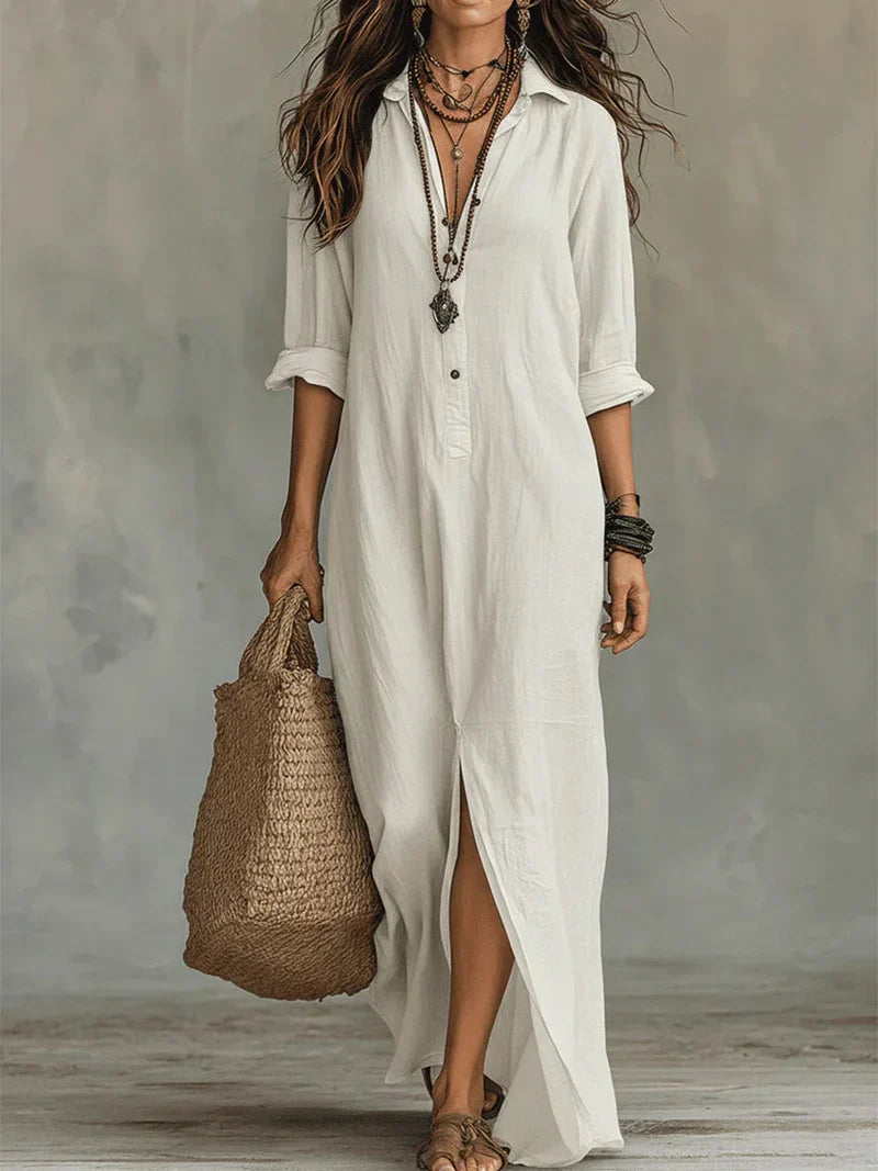 SAUCE Vestido Maxi Fluido los tres colores disponibles — Loopy Wear