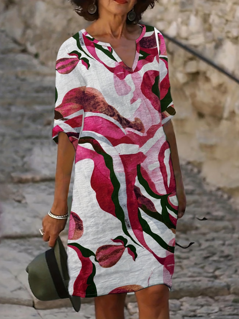 EMMA Vestido Verano color Flamingo Rosa — Serena Falco