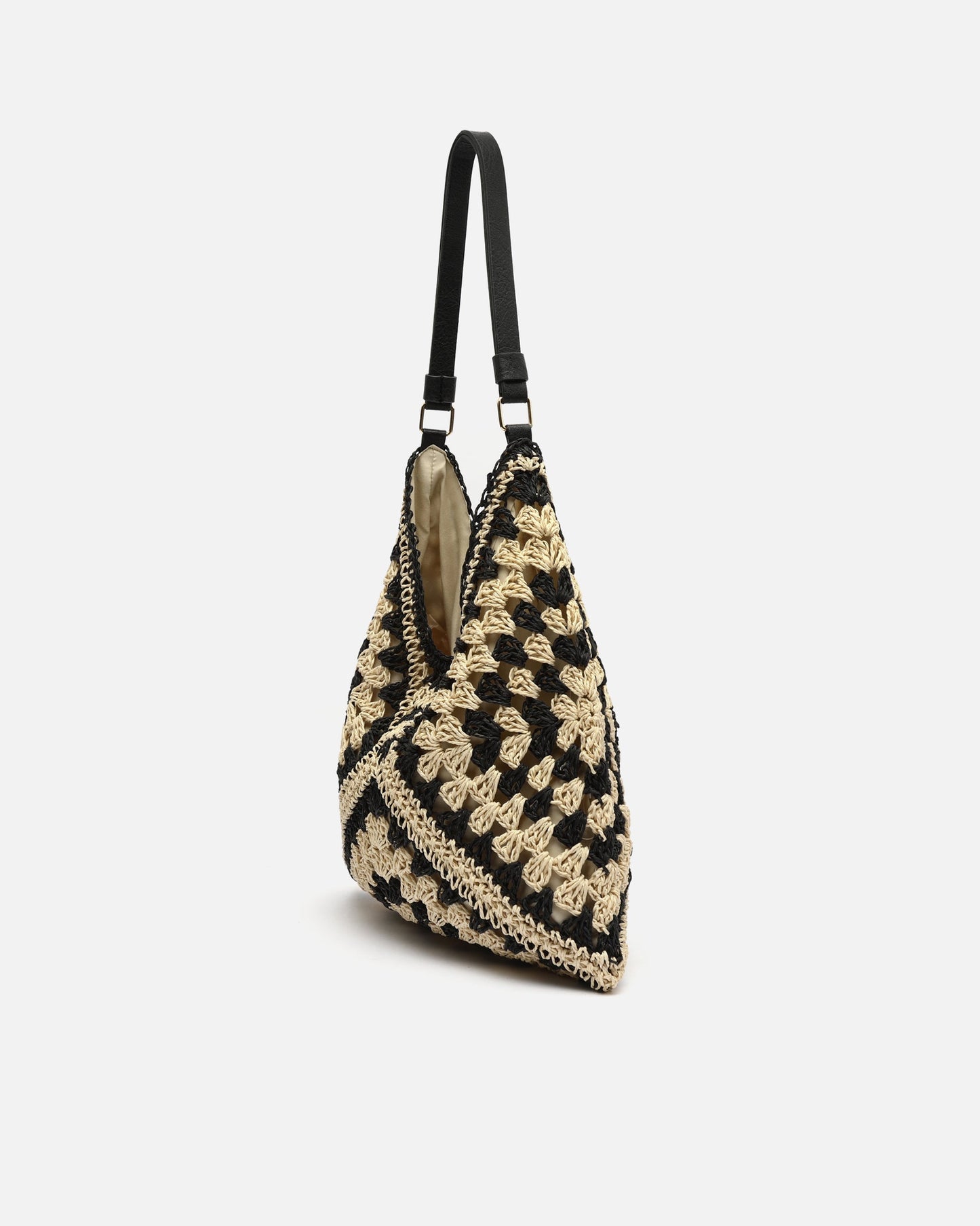 NIDO Bolso Hobo detalle tejido rafia trenzada — Loopy Wear