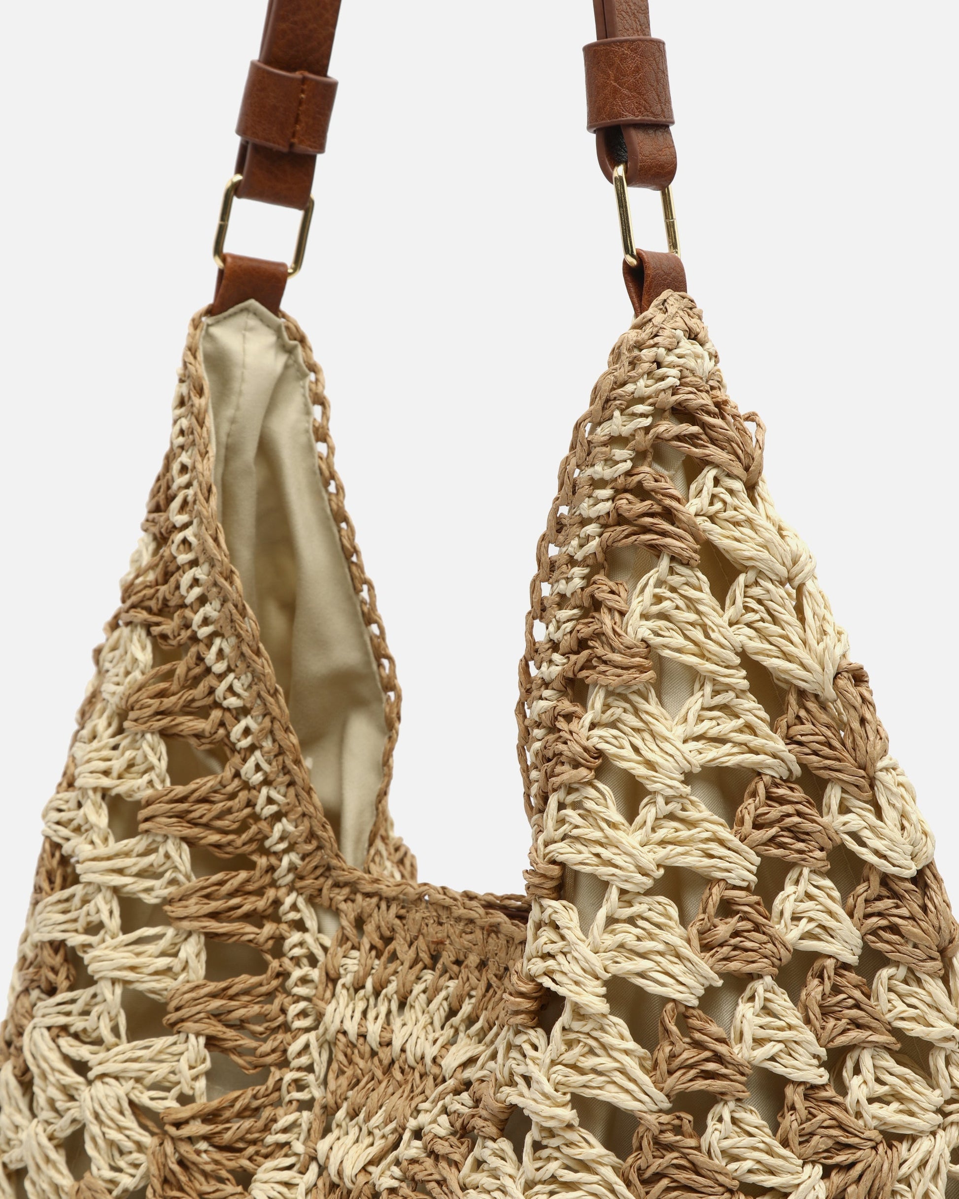 NIDO Bolso Hobo Vainilla vista lateral — Loopy Wear