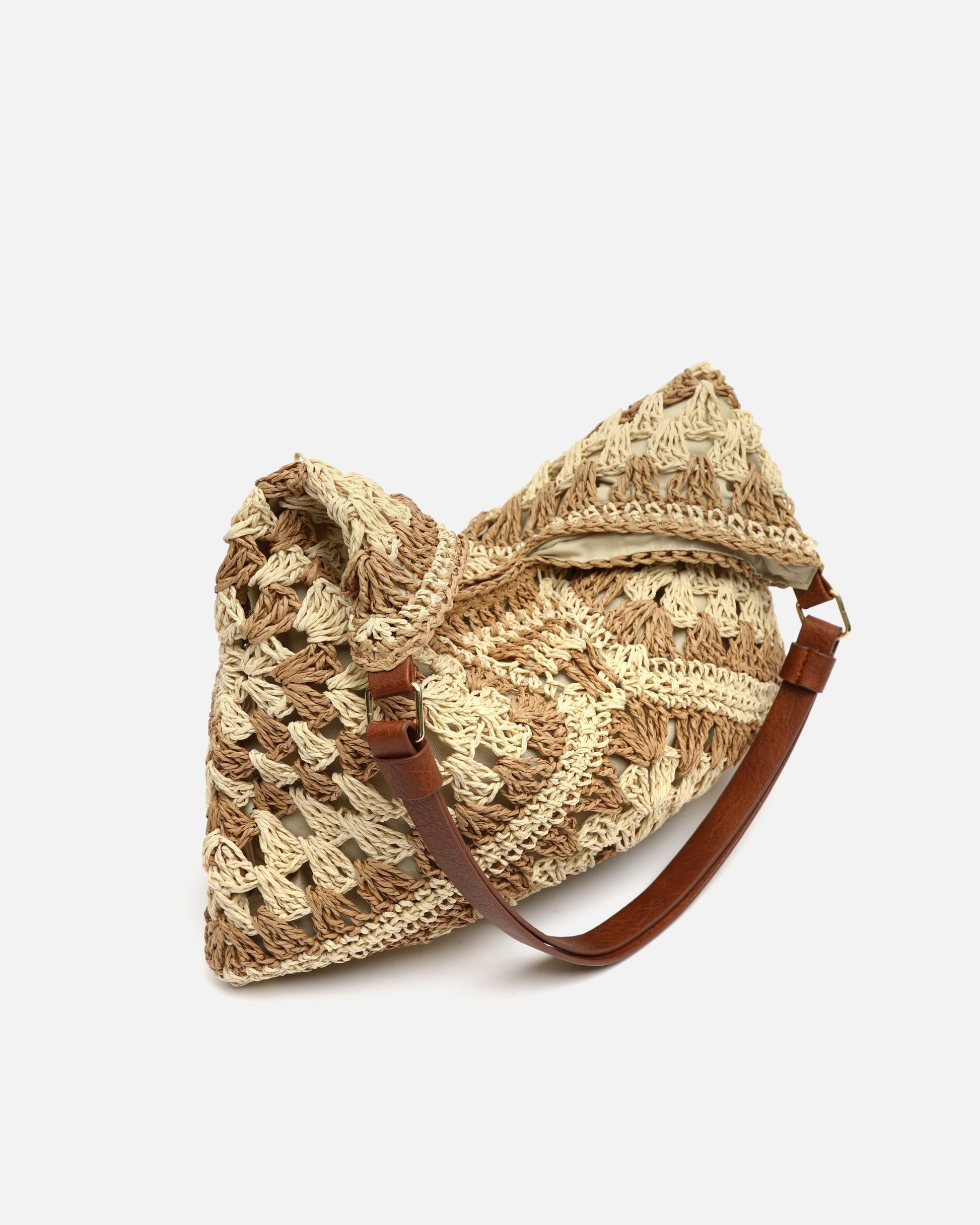 NIDO Bolso Hobo Vainilla detalle interior — Loopy Wear