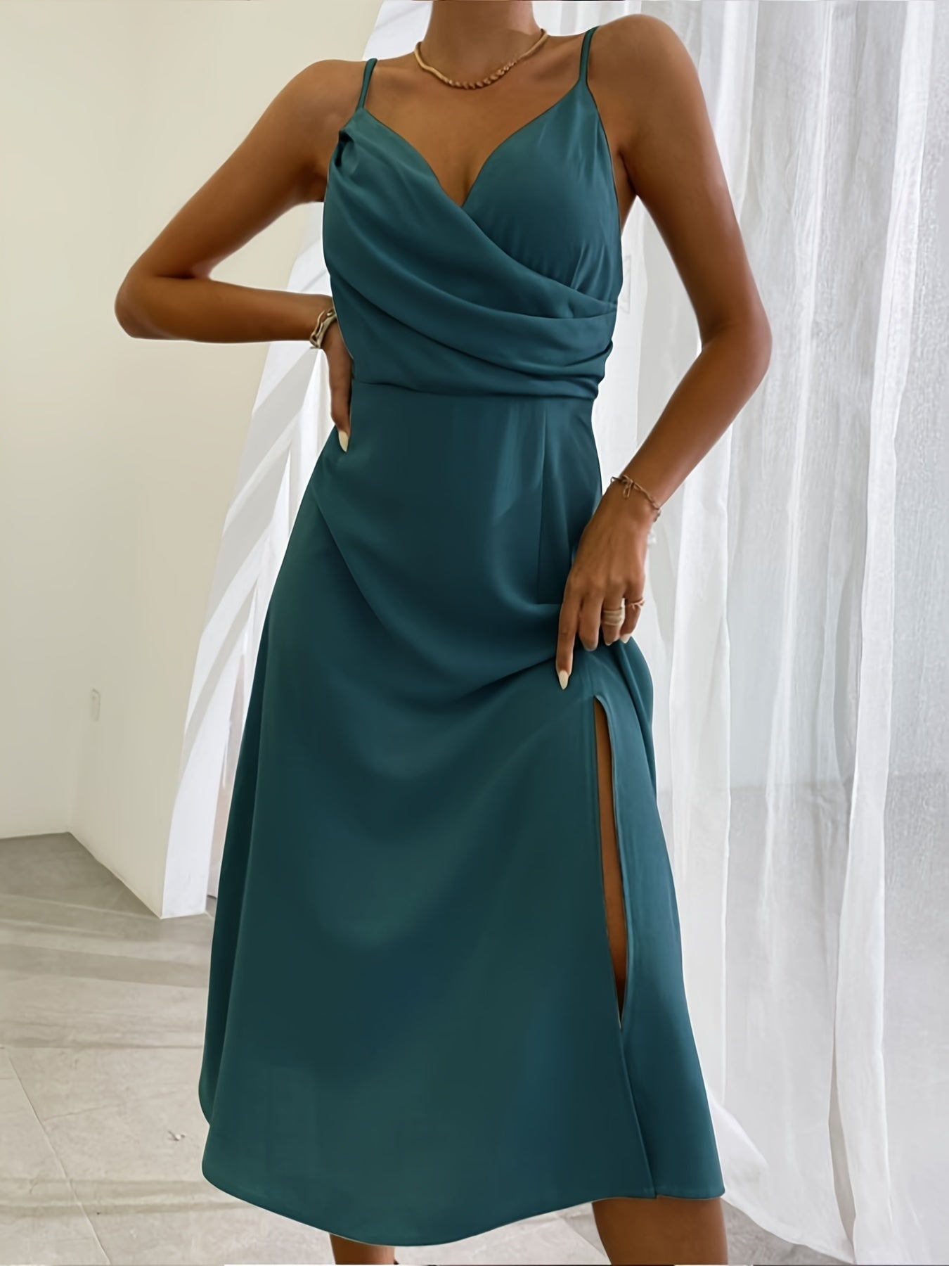 SIRENA | Slip Dress Estampado Escote V