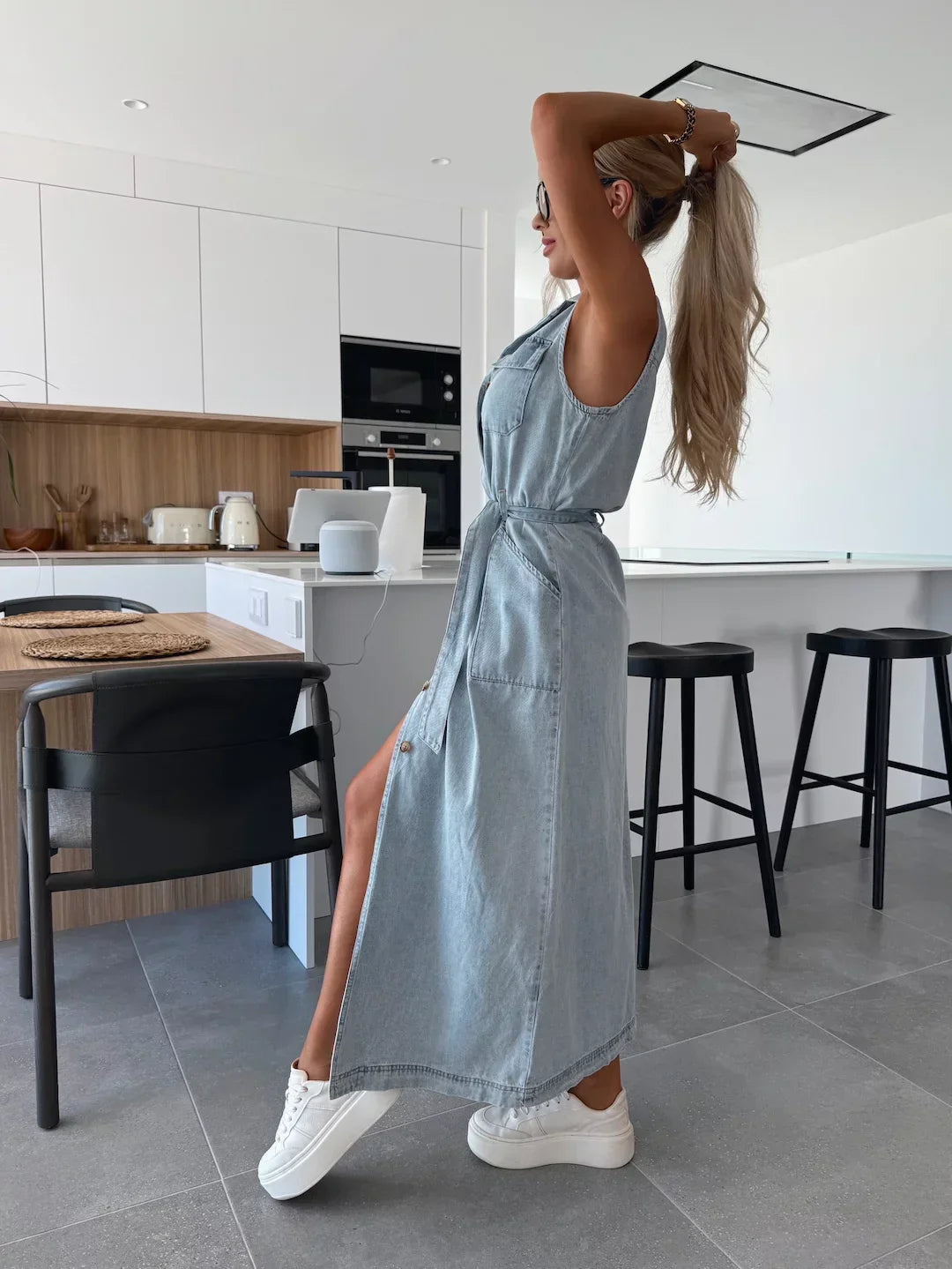 ÍNDIGO | Vestido Maxi Denim de Mujer