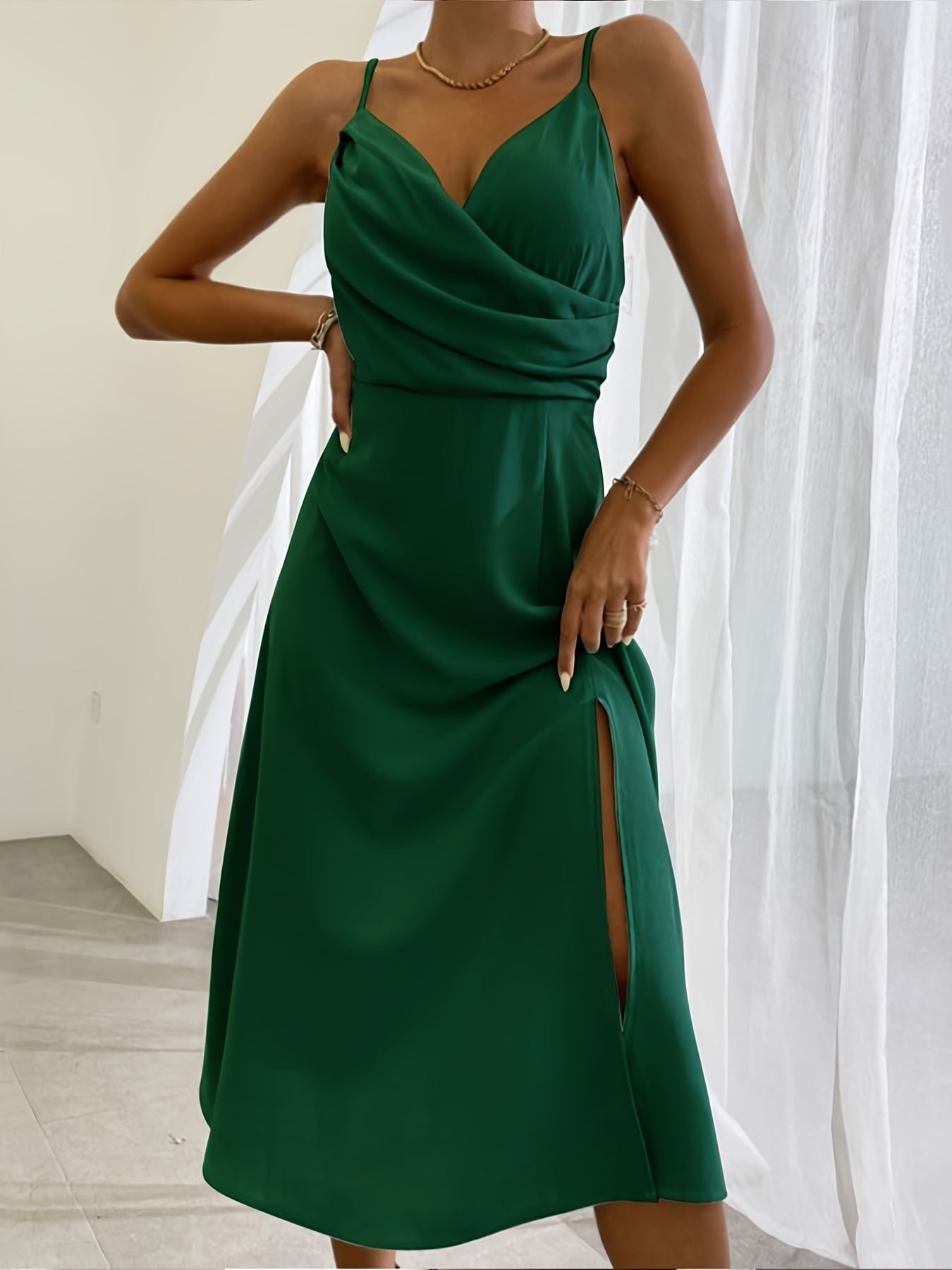 SIRENA | Slip Dress Estampado Escote V