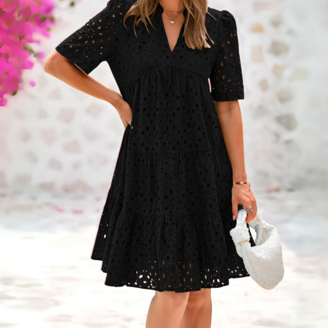 ISALIE | Vestido de Verano con Encaje y Volantes