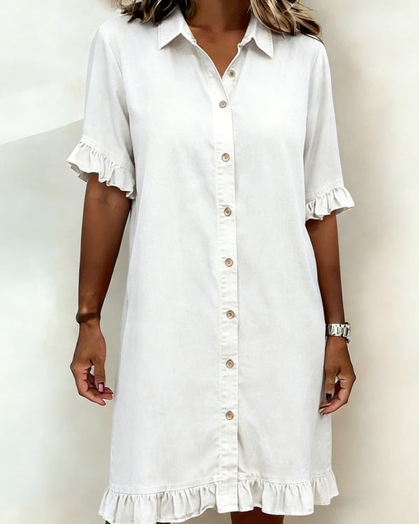 PLIEGUE | Vestido Denim Cómodo con Fruncido