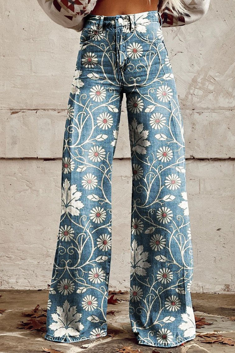 DAISY | Pantalón Ancho Vintage Floral