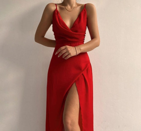 SIRENA | Slip Dress Estampado Escote V