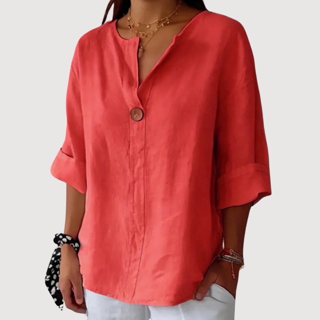 SAPHIRA | Blusa Casual con Cuello V
