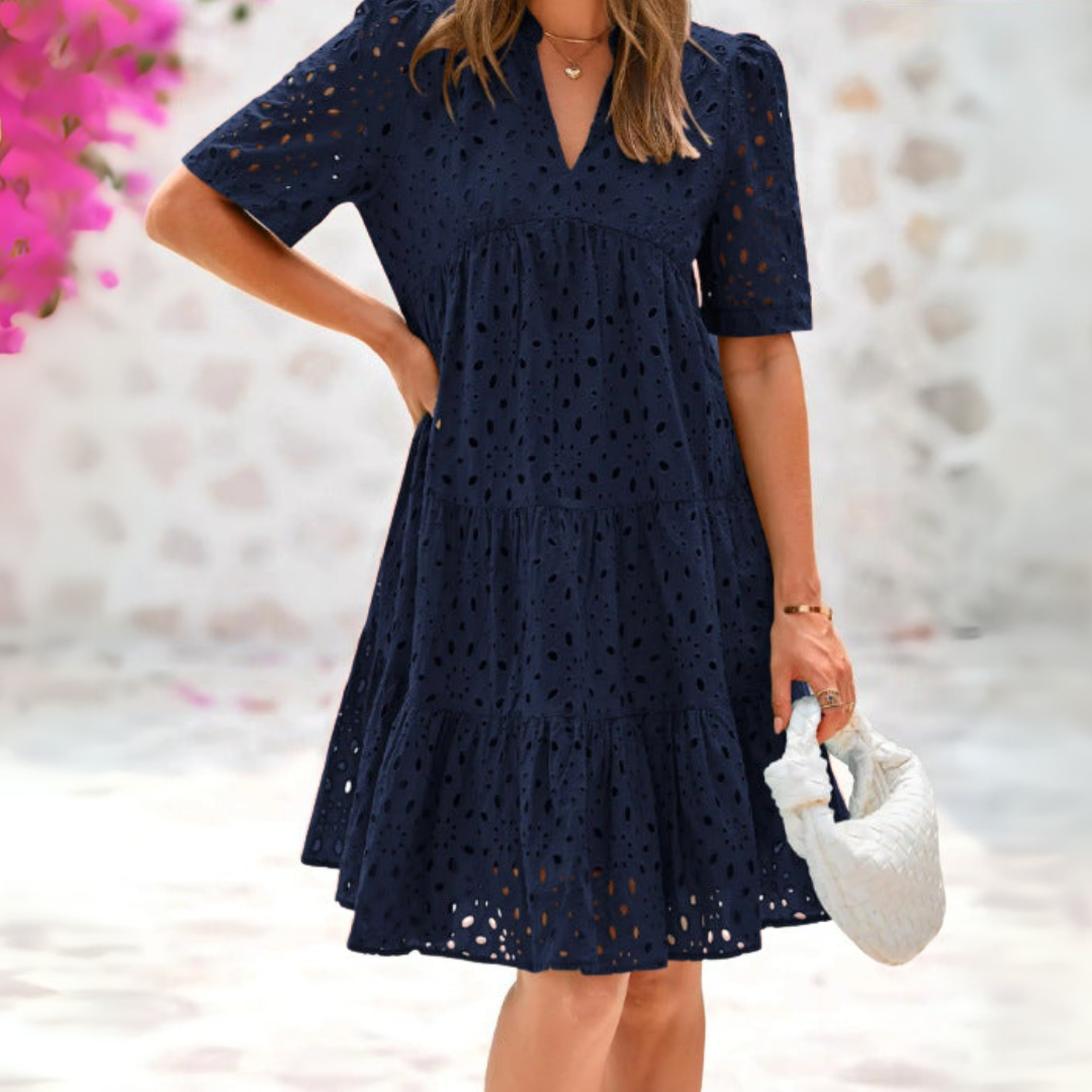 ISALIE | Vestido de Verano con Encaje y Volantes