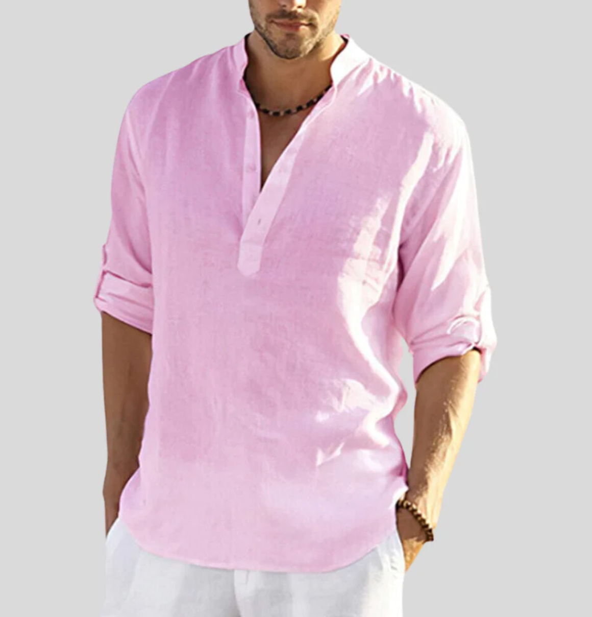 BRISA | Camisa de Lino para Hombre Corte Holgado