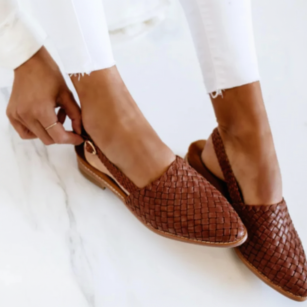 MONICA Zapatos Slip-On Cómodos color Cacao Marrón — Serena Falco