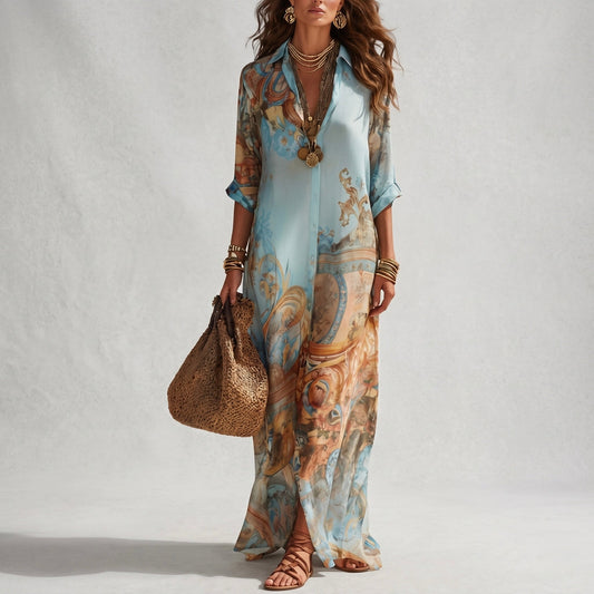 VIENTO Vestido Maxi Fluido look completo de verano — Loopy Wear
