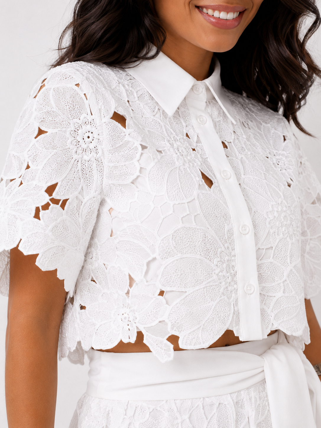 BRISA Conjunto detalle tejido algodón perforado — Loopy Wear