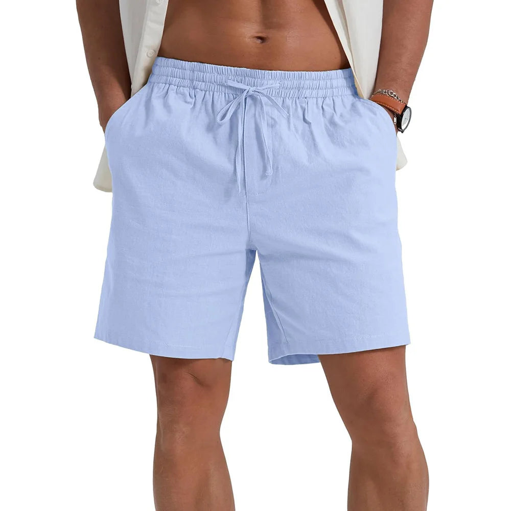 Pantalones Cortos de Lino para Hombre – Frescos, Cómodos y Versátiles