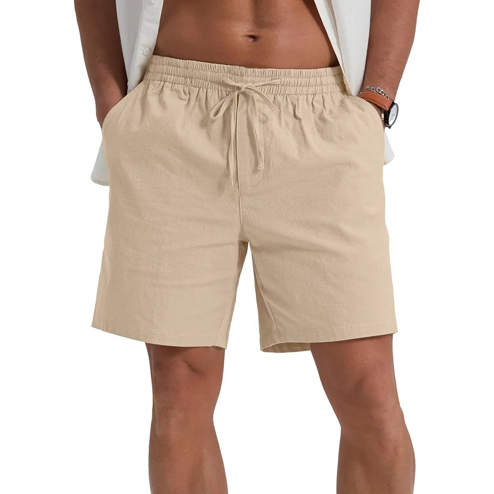Pantalones Cortos de Lino para Hombre – Frescos, Cómodos y Versátiles
