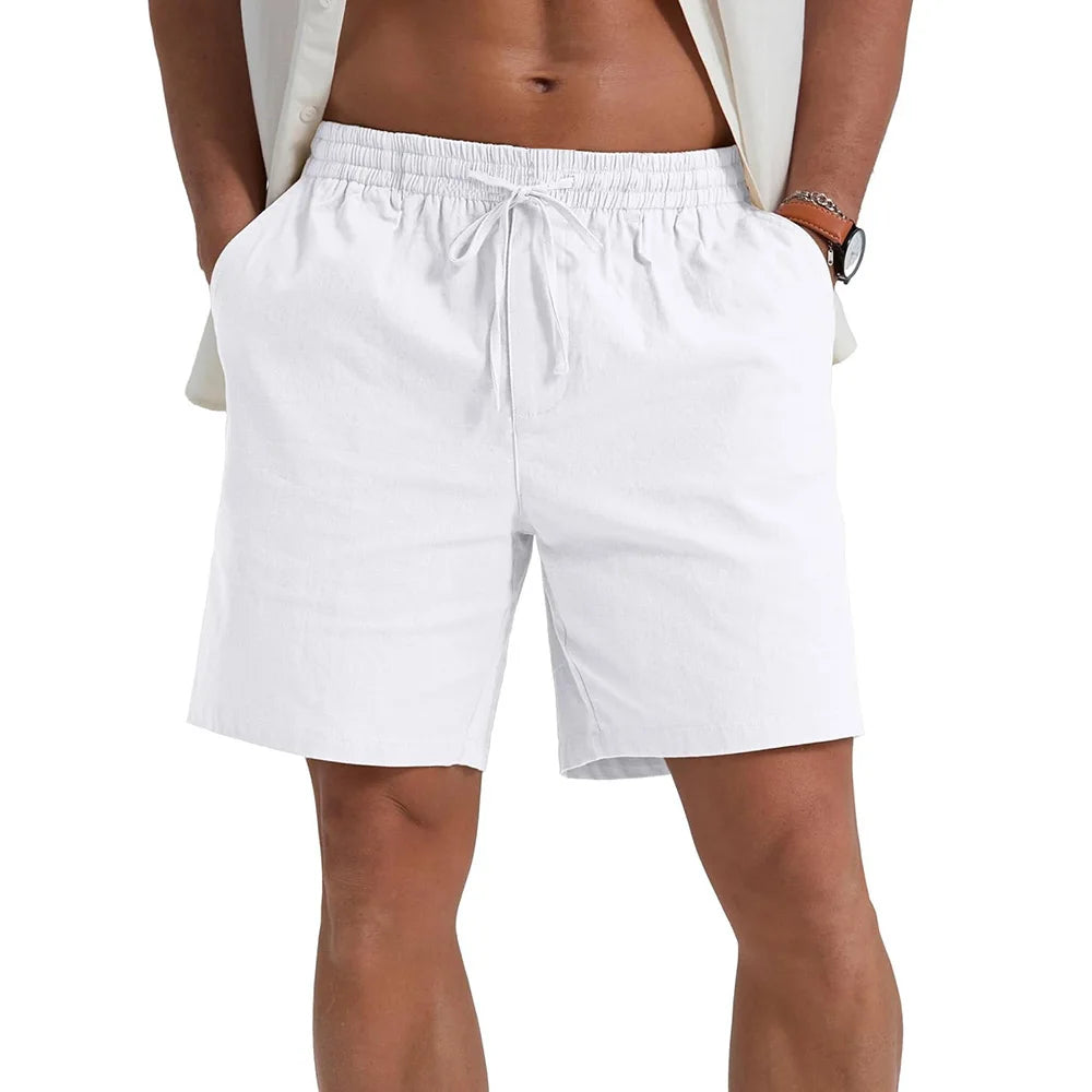 Pantalones Cortos de Lino para Hombre – Frescos, Cómodos y Versátiles