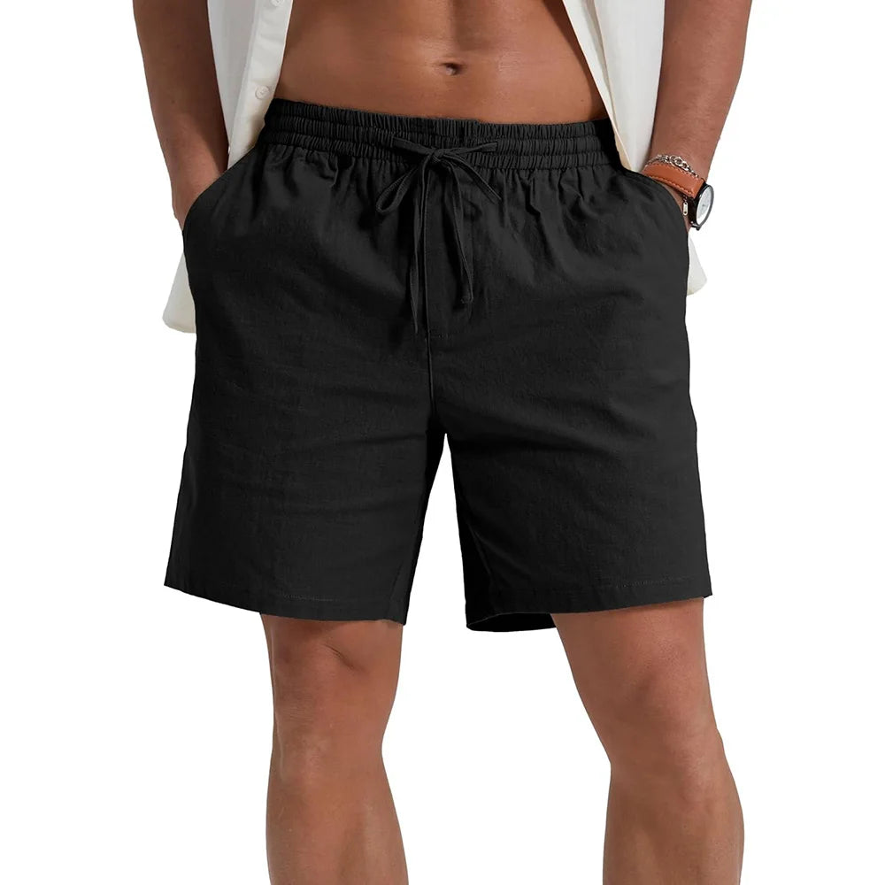Pantalones Cortos de Lino para Hombre – Frescos, Cómodos y Versátiles