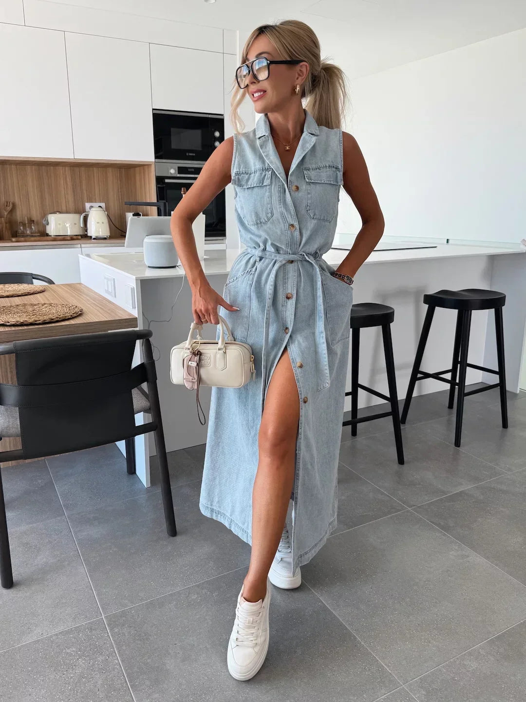 ÍNDIGO | Vestido Maxi Denim de Mujer