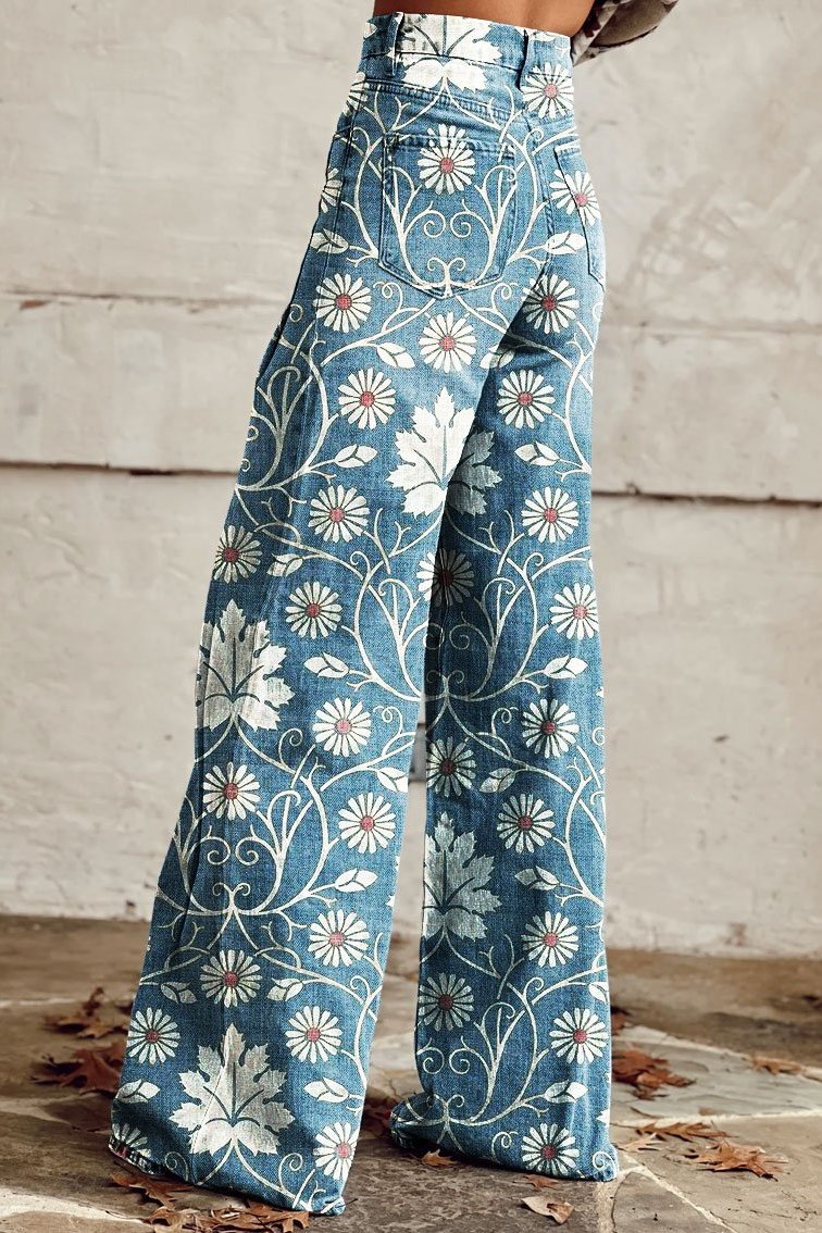 DAISY | Pantalón Ancho Vintage Floral