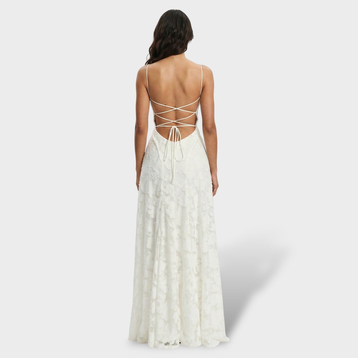 Vestido Floral Espalda Abierta – Largo de Fiesta