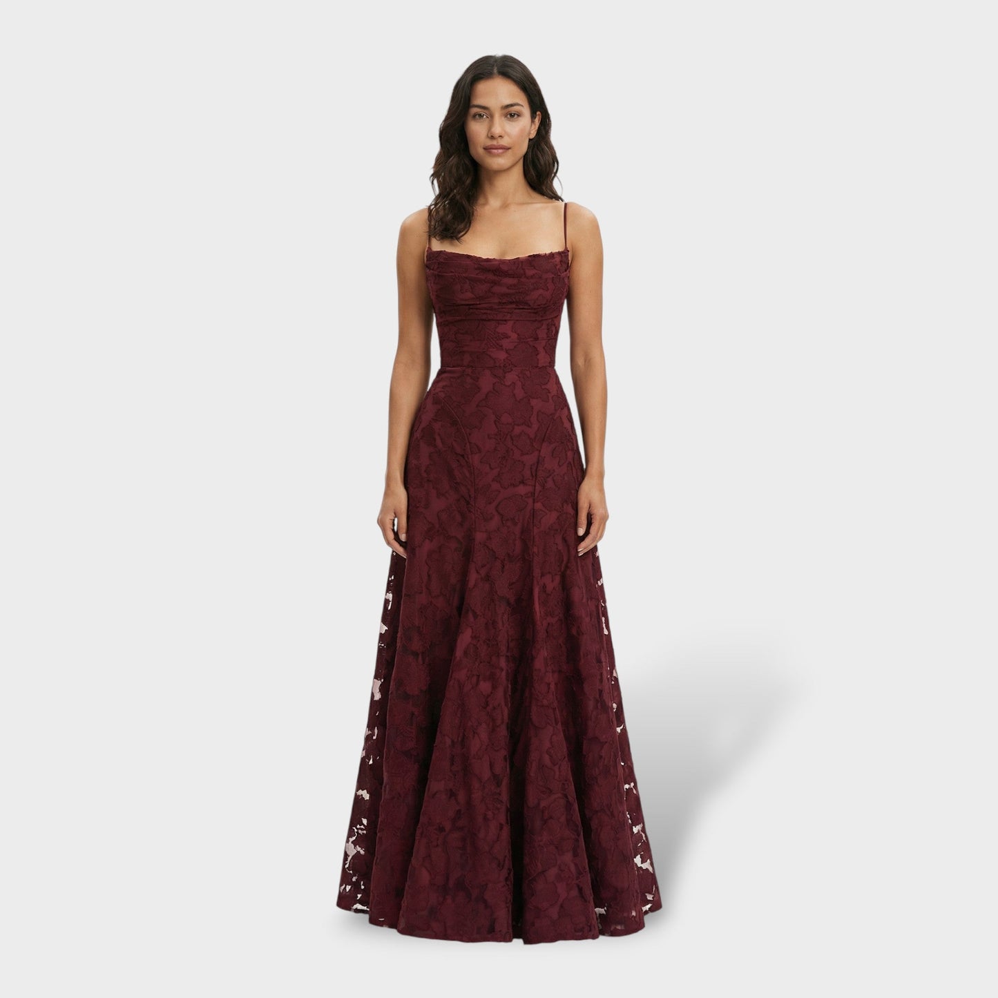 Vestido Floral Espalda Abierta – Largo de Fiesta