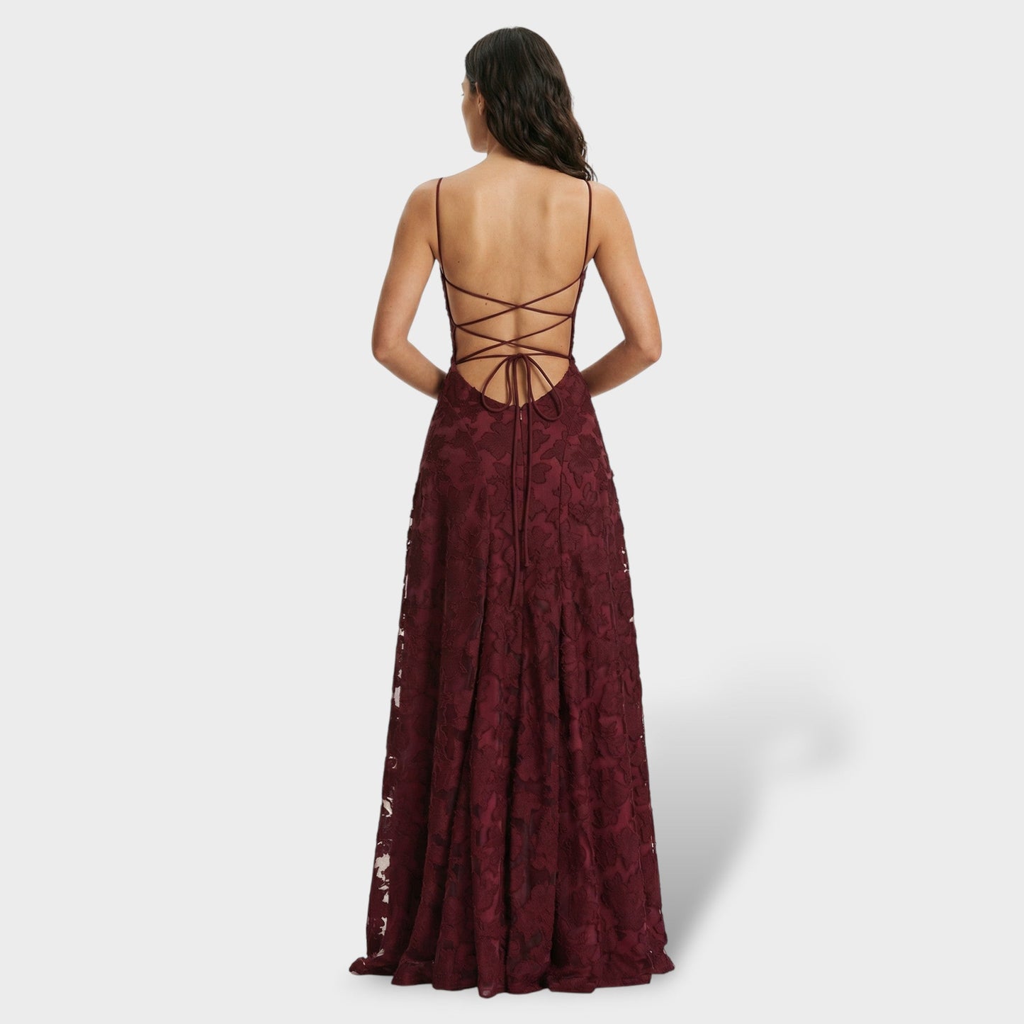 Vestido Floral Espalda Abierta – Largo de Fiesta