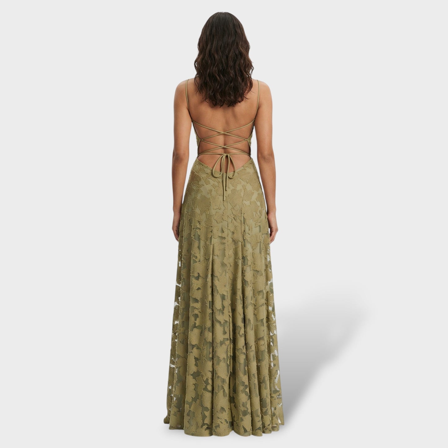 Vestido Floral Espalda Abierta – Largo de Fiesta