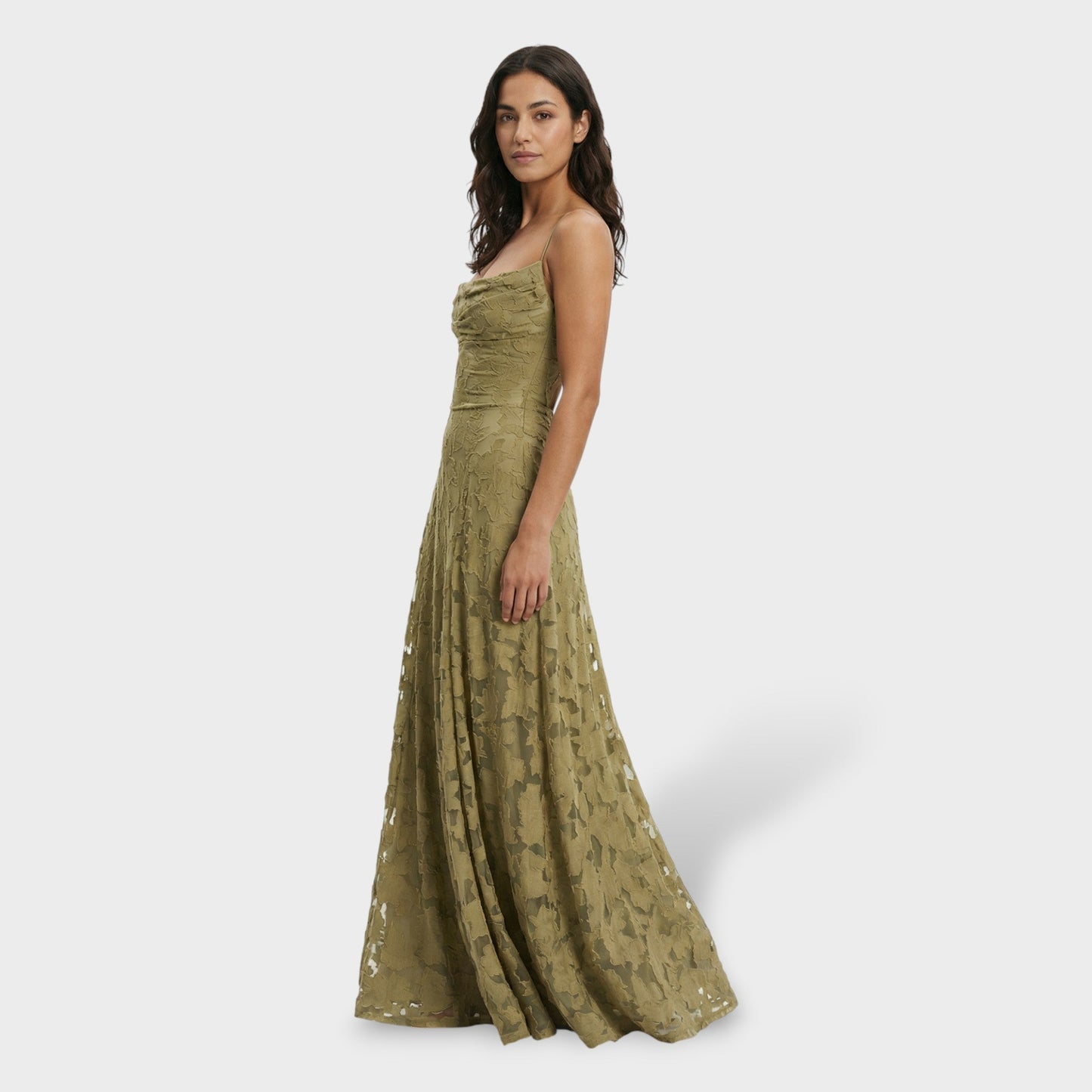 Vestido Floral Espalda Abierta – Largo de Fiesta