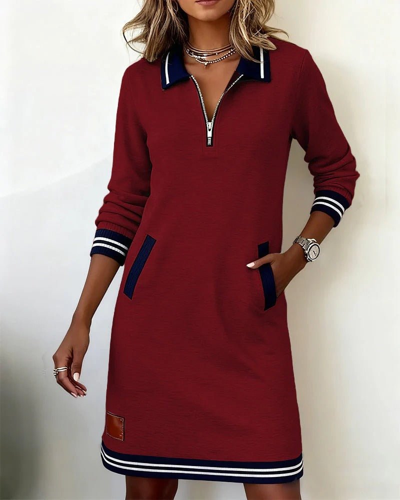 CLÁSICA | Vestido Midi Algodón Manga Larga