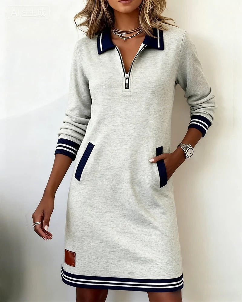 CLÁSICA | Vestido Midi Algodón Manga Larga