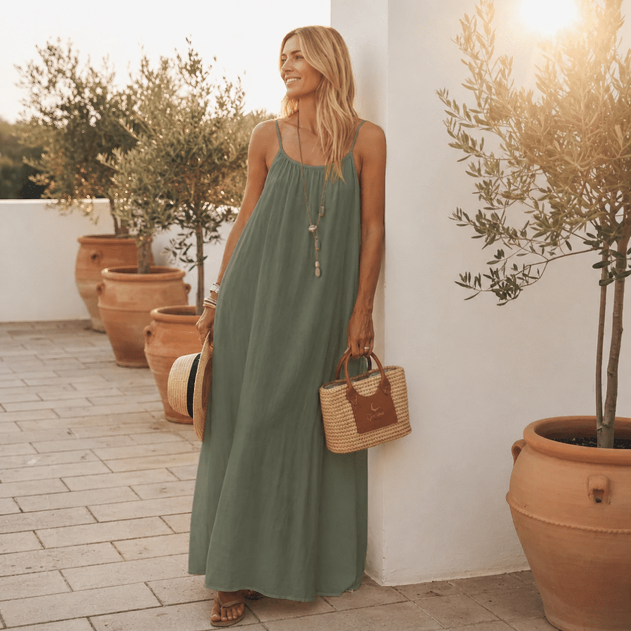 ESPALDA Vestido color Nieve Blanco vista frontal — Loopy Wear