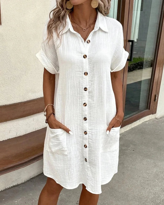 ELOISE | Vestido de Verano Cuello V Lino