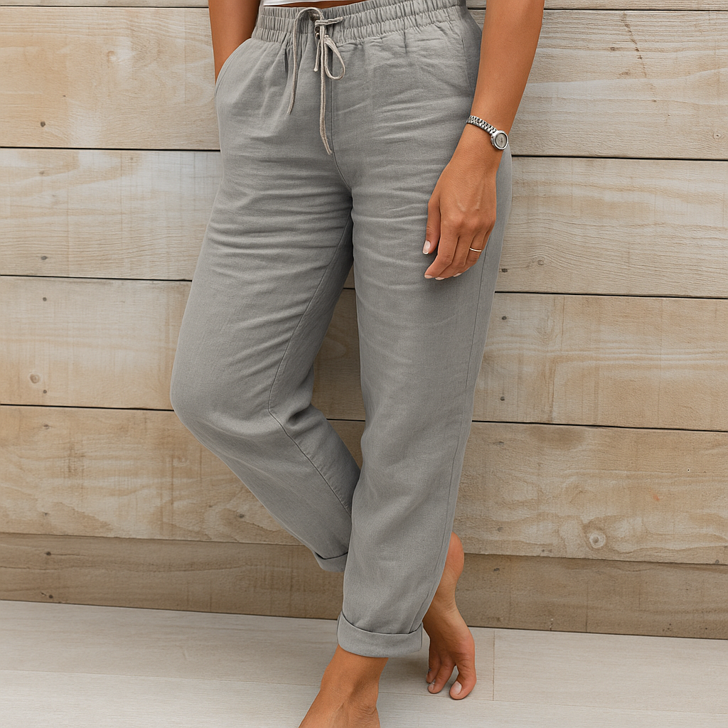 LINO | Pantalón de Lino Elegante de Mujer
