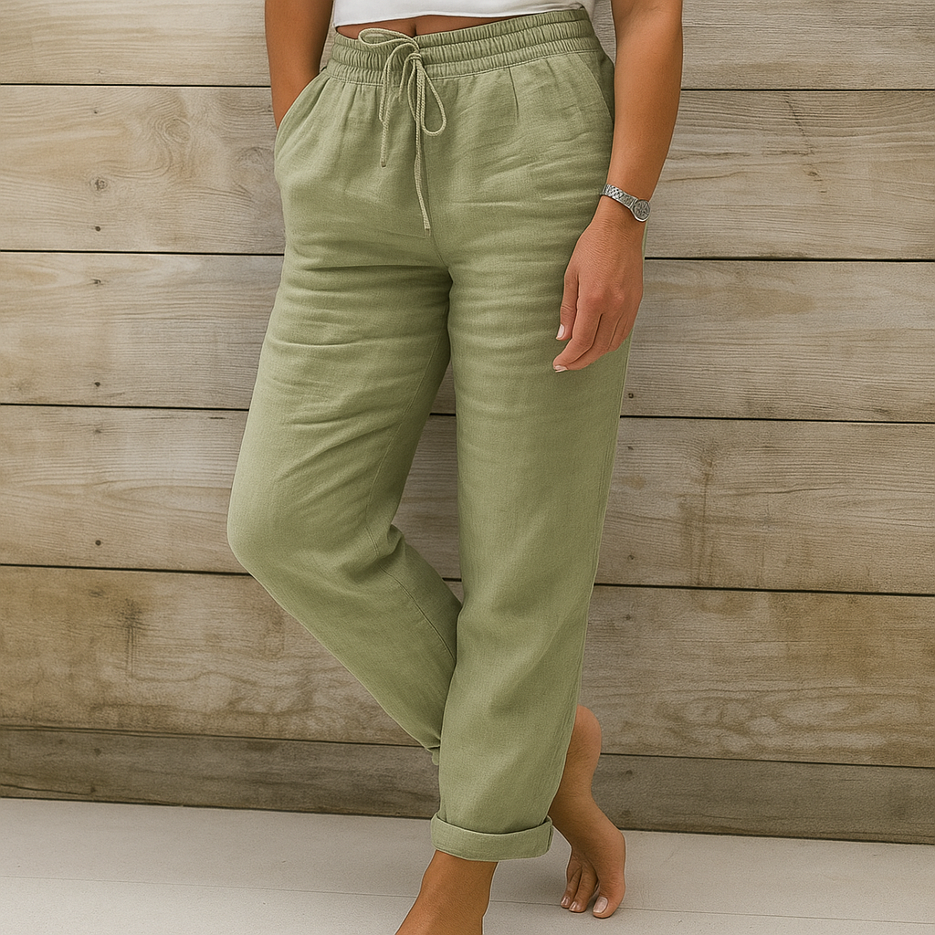 LINO | Pantalón de Lino Elegante de Mujer