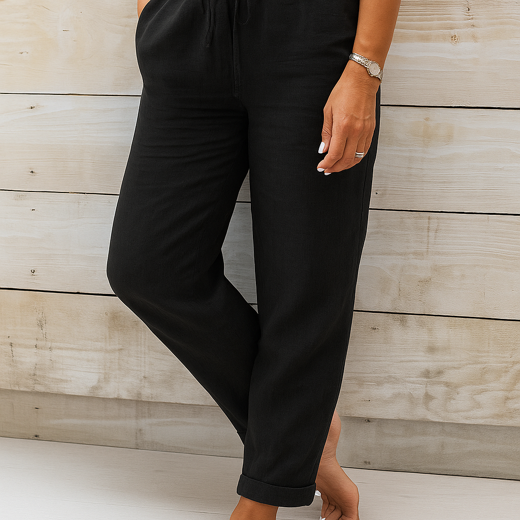 LINO | Pantalón de Lino Elegante de Mujer